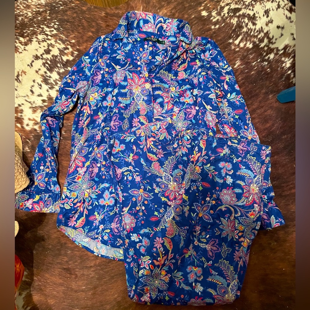 Lauren Ralph Lauren Womens Pajama Set LARGE